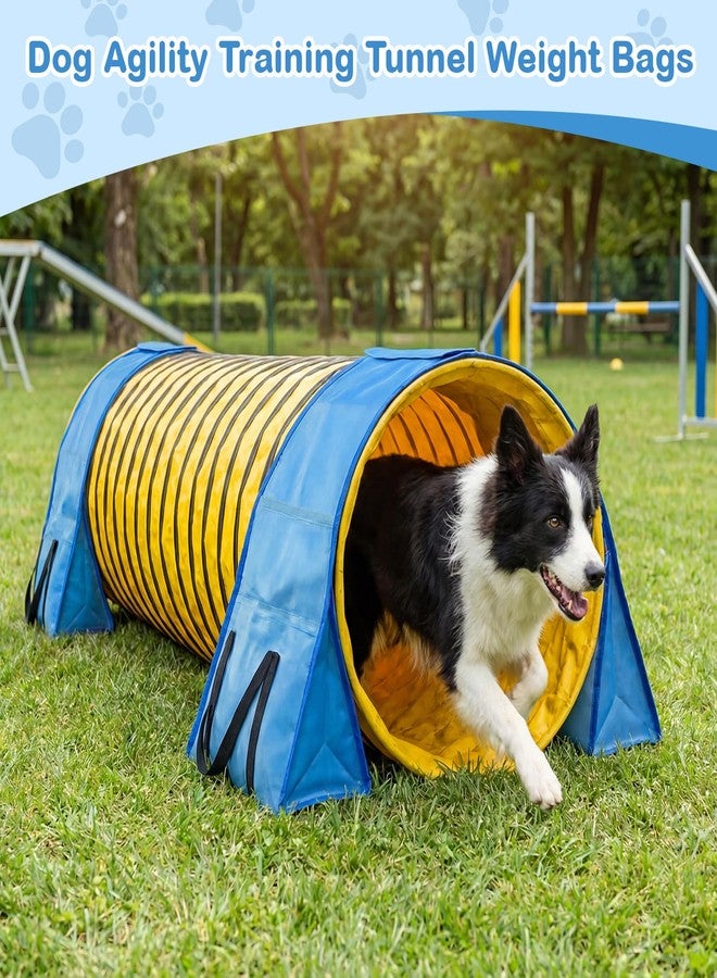 Silipull 2 Set Dog Agility Tunnel Sandbags, Dog Tunnel Weight Bags Heavy-Duty PVC Weatherproof Design, Adjustable for 18"-26" Diameter for Stabilizing and Securing, Blue (Tunnels Not Included) - Image 2